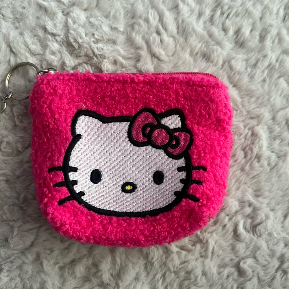 Hello Kitty Fuzzy Pink Coin Bag